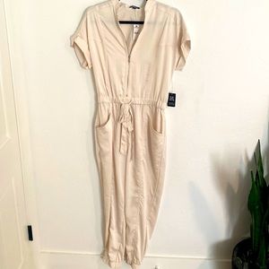 New express cream jumpsuit